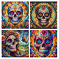 Mexican Skull Ceramic Coaster Set