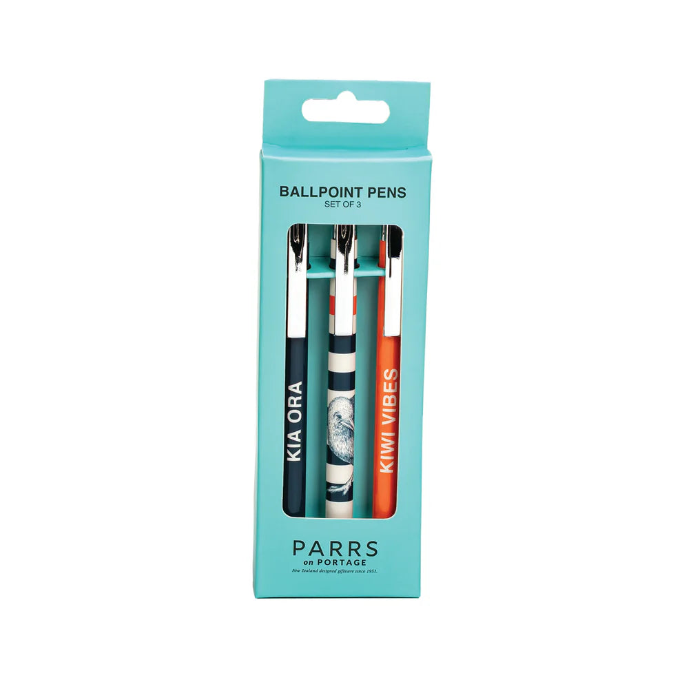 Pens Kiwi Stripe - Set of 3