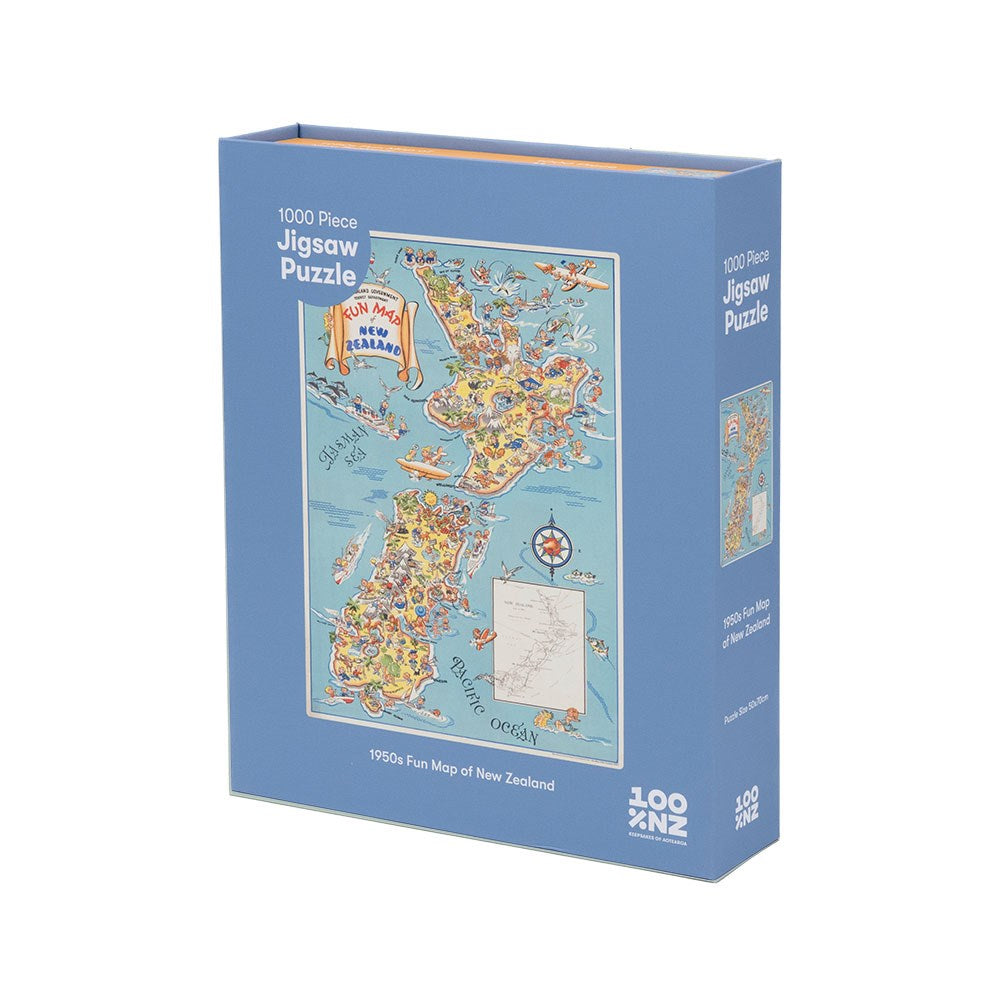 1950s Fun Map Jigsaw Puzzle