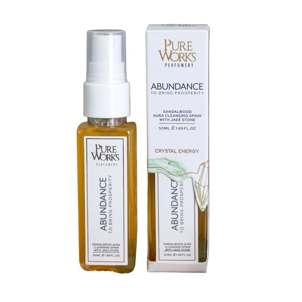 Abundance Sandalwood with Jade Crystal Aura Energy Cleansing Spray 50ml