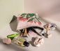 Vintage Botanical Pohutukawa Velvet Cosmetic Bag