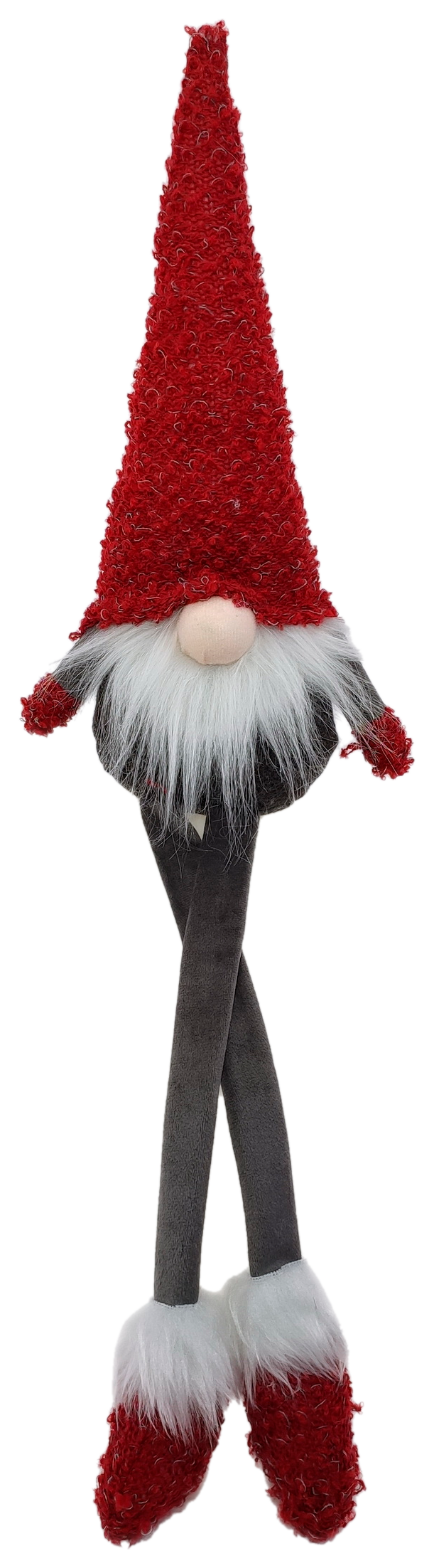 Christmas Gonk Gonk Hanging Legs - Cloth Red/Grey