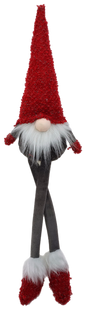 Christmas Gonk Gonk Hanging Legs - Cloth Red/Grey