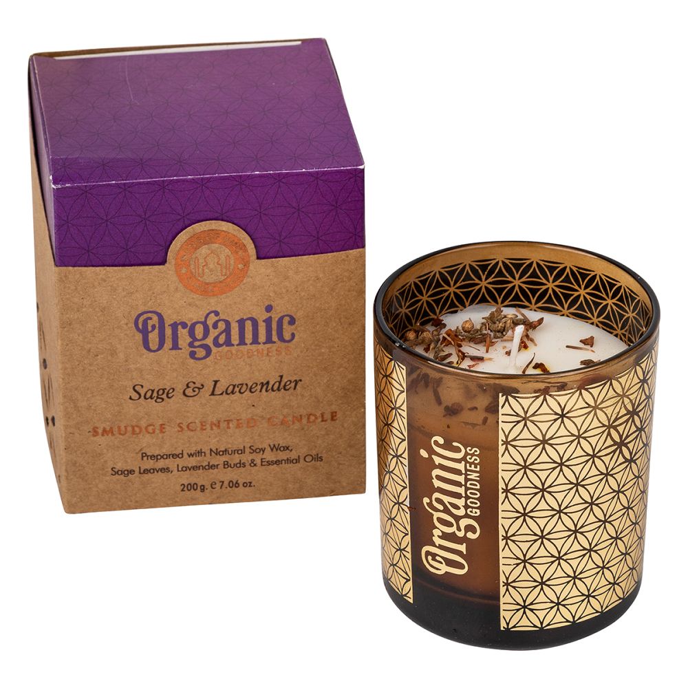 Candle Sage & Lavender 200gm Organic Goodness