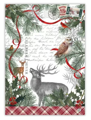Winter Woodland Tea Towel