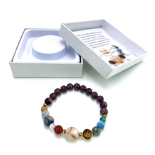 Load image into Gallery viewer, Amethyst Solar System Bracelet
