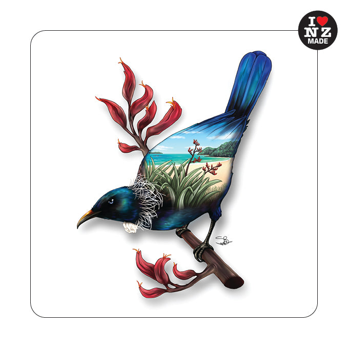 Sophie Blokker Individual Acrylic Coaster with Tui