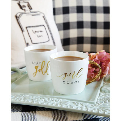 Gold Handle Mug - Girl Power