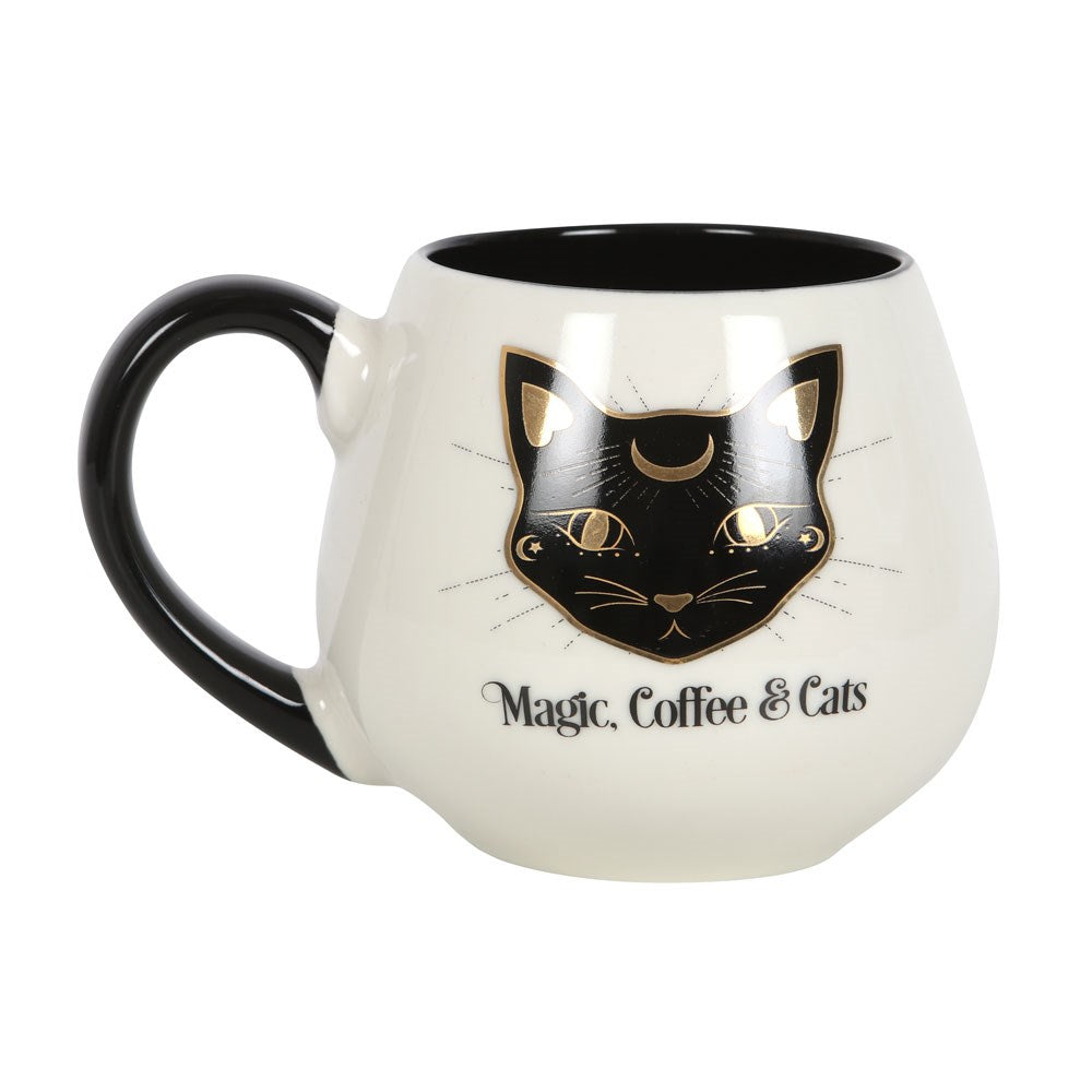 Magic, Coffee & Cats Ceramic Rounded Mu