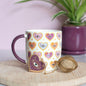 Sacred Sight Heart Print Mug And Tea Infuser Set