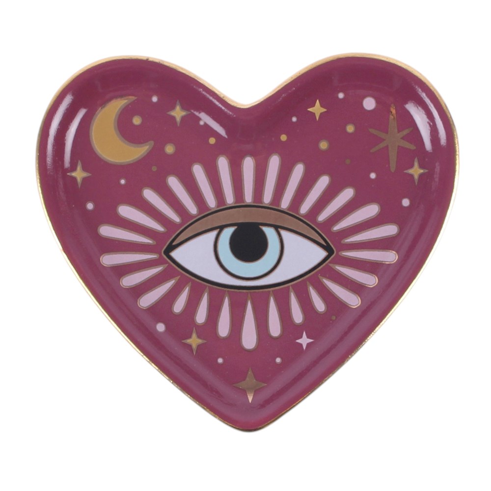 Sacred Sight Heart Shaped Ceramic Trinket