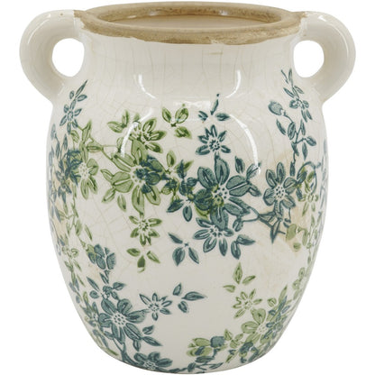 Green Floral Vase