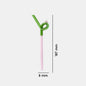 Reusable Glass Straw - Loopy Green/Pink