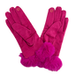 Hot Pink Fux Fur Gloves