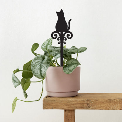Acrylic Pot Plant Stake - Cat