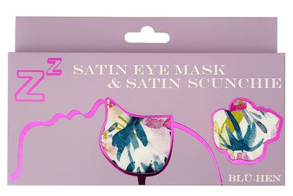 Peonie Rose Satin Eyemask and Scrunchie