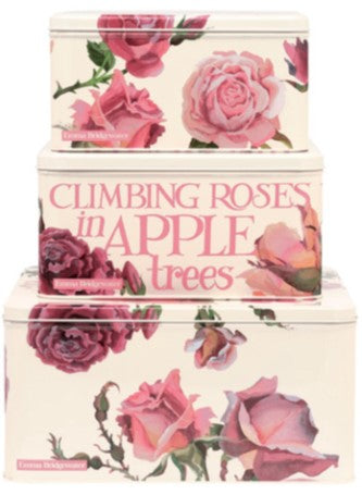 Rose and Words - Set of 3 Square Cake tins