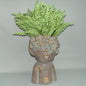Bronze Girl Head Planter