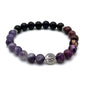 Triple Power Balance Bracelet Tree of Life – Amethyst-Purple Tiger Eye-King Turquoise