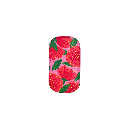 Bright Botanical Pink Pohutukawa Trinket Box