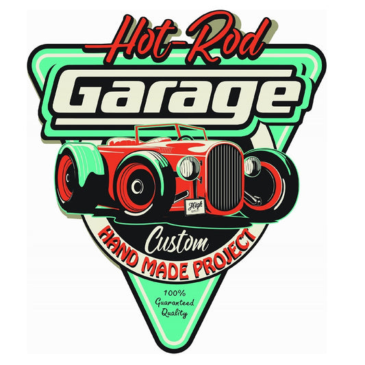 Hot Rod Embossed Iron Wall Art