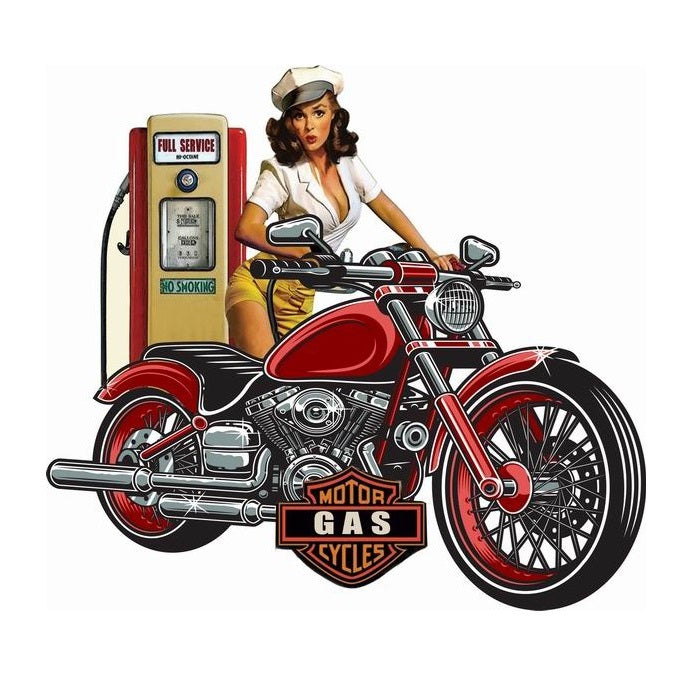 Gas Embossed Iron Wall Art