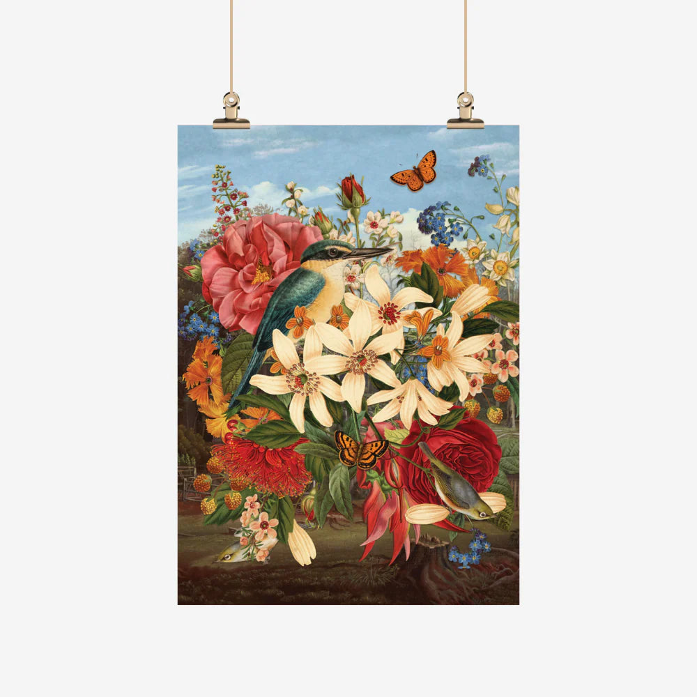 Vintage Kingfisher - Tea Towel