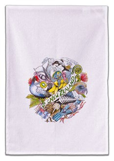 NZ Montage Tea Towel