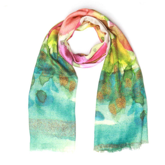 Abstract Cashmere Wool Scarf