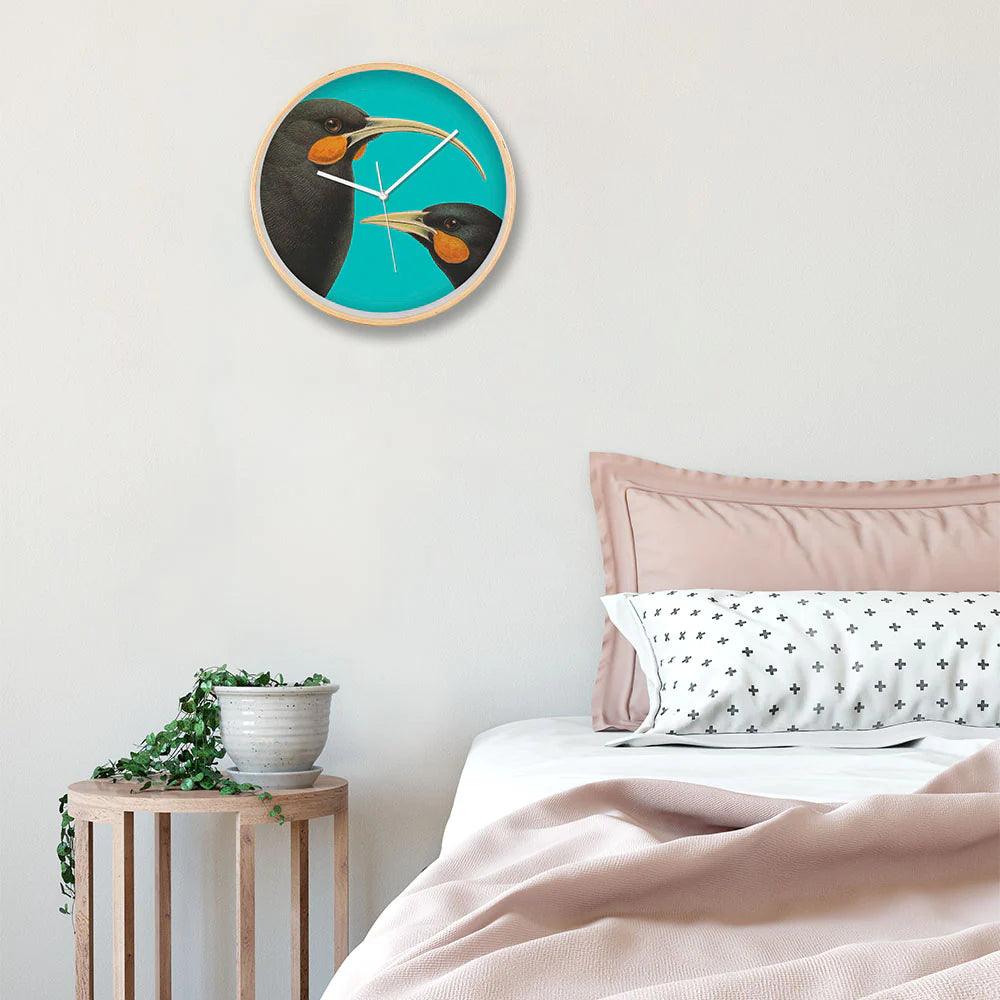 Bright Huia Wooden Frame Clock