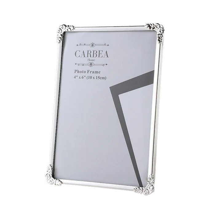Floral Silver Picture Frame 4"x 6"