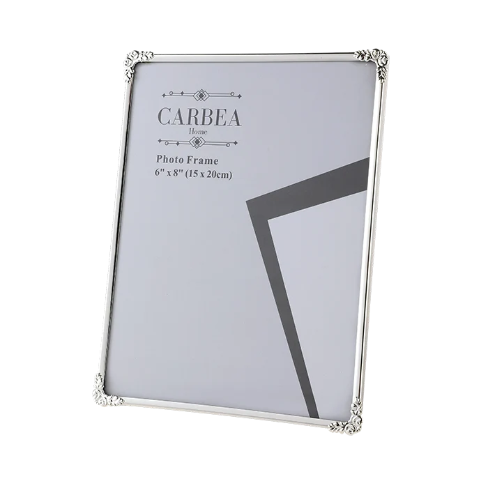 Floral Silver Picture Frame 6" x 8"