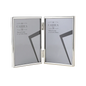 Silver Picture Frame Double 4" x 6"