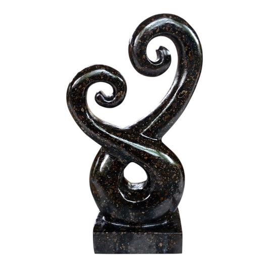 Terrazzo Koru Entwined Black