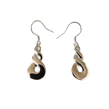 Double Twist Drop Earrings