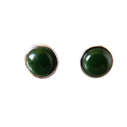 Round Greenstone Stud