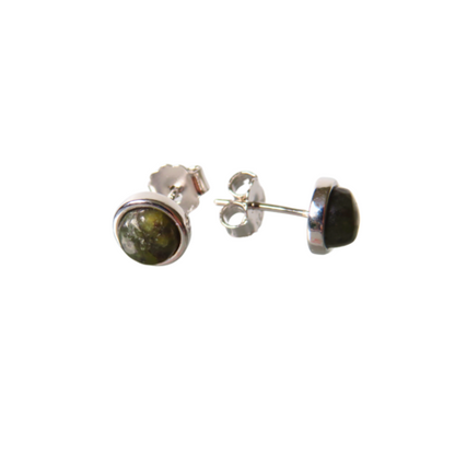 Round Greenstone Stud