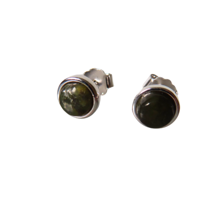 Round Greenstone Stud