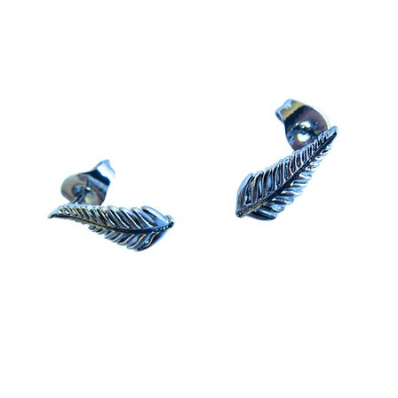 Silver Fern Stud Earrings
