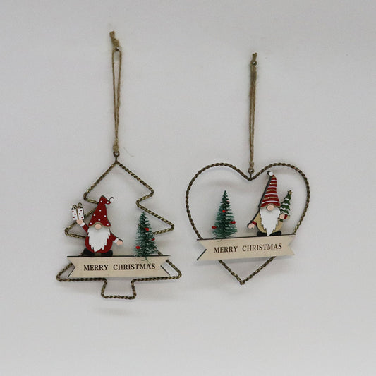 Whimsical Metal Tree & Heart Hanger