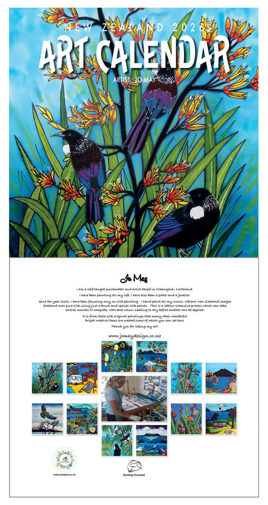 Jo May Calendar - New Zealand Artwork 2026