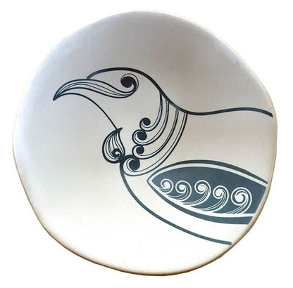 Tui Teal On White - 7cm Porcelain Bowl