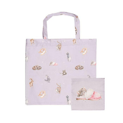 'The Snuggle is Real' Cat Foldable Shopper Bag