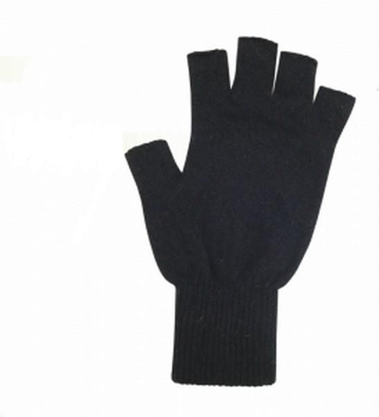 Possum Merino Fingerless Gloves Black