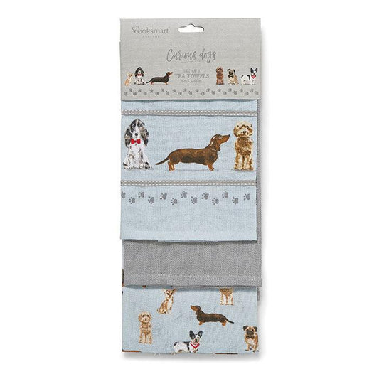 Curious Dogs - Tea Towel 3pk