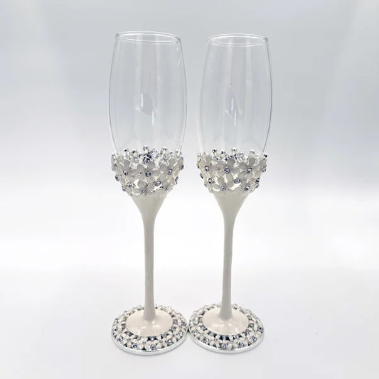 Flowers Champagne Flutes
