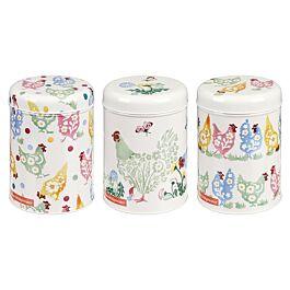 Spring Chickens Round Caddies Set of 3