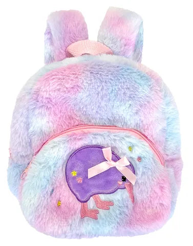 Rainbow Plush Kiwi Backpack