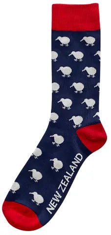 Navy Kiwi Sock