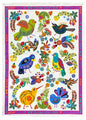 White Retro NZ Birds Tea Towel